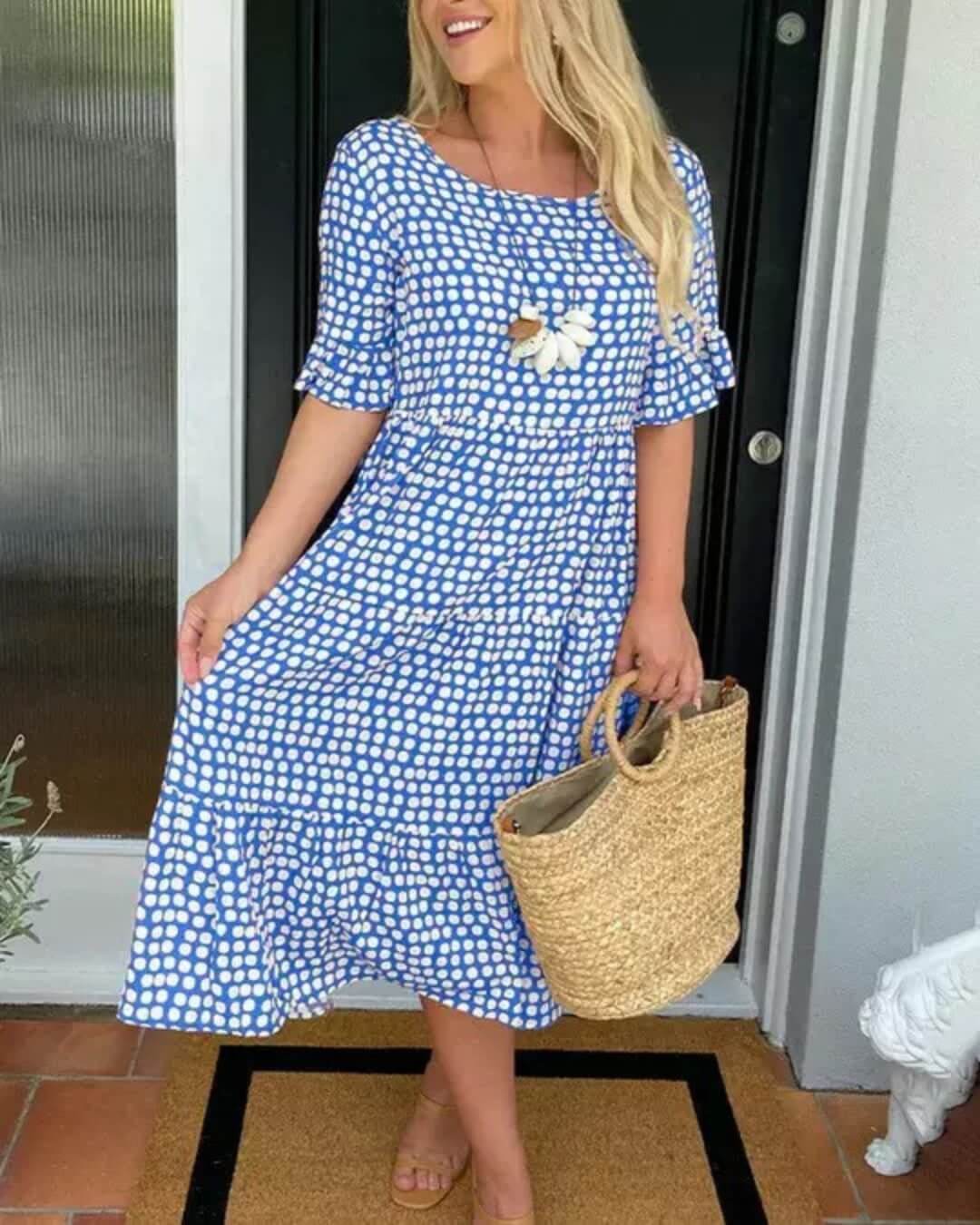 Tiered Polka Dot Dress