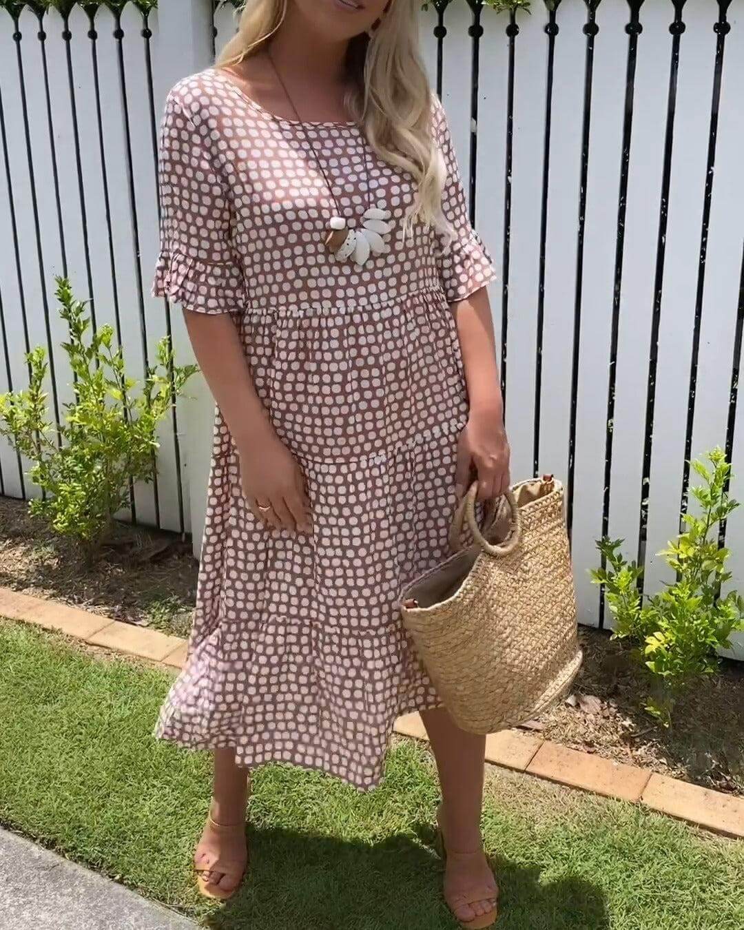Tiered Polka Dot Dress