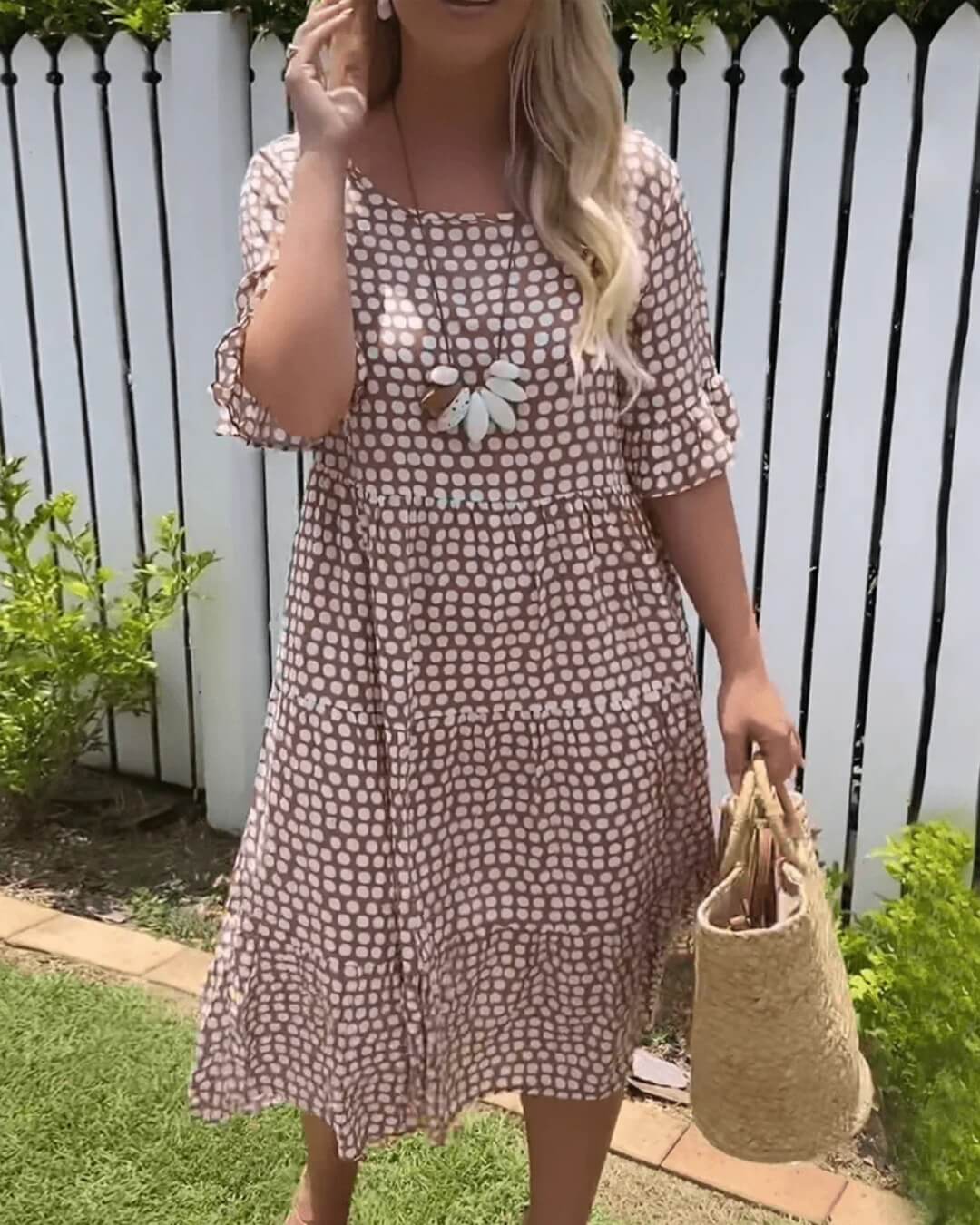Tiered Polka Dot Dress