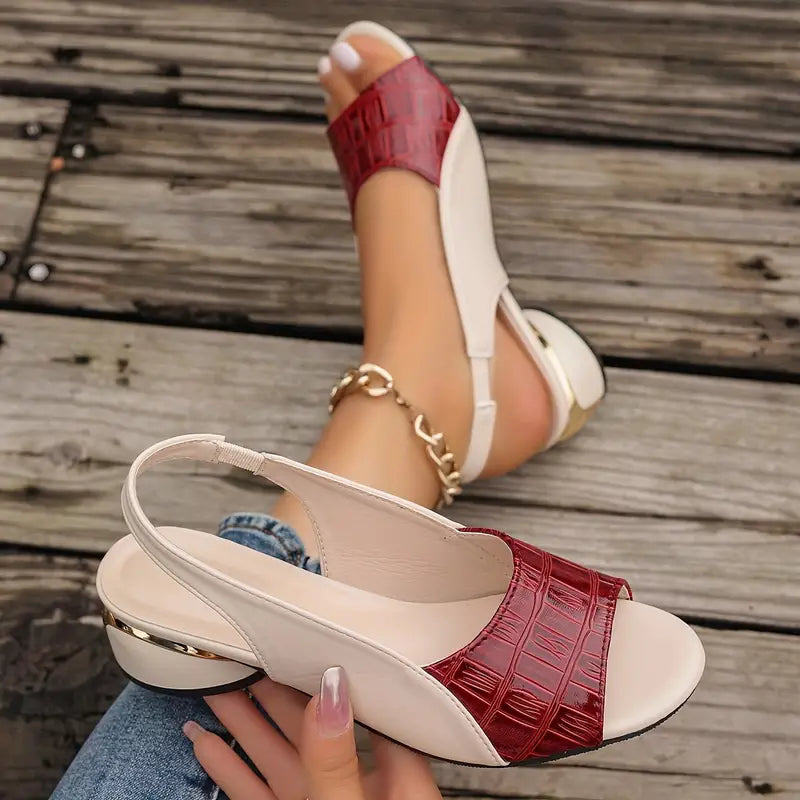 Open Toe Slingback Heels