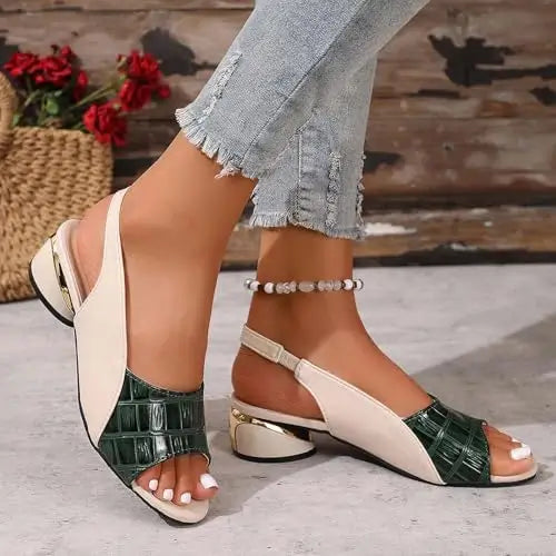 Open Toe Slingback Heels