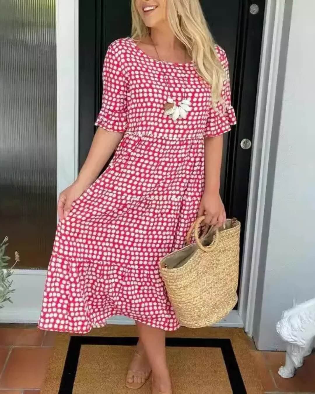 Tiered Polka Dot Dress