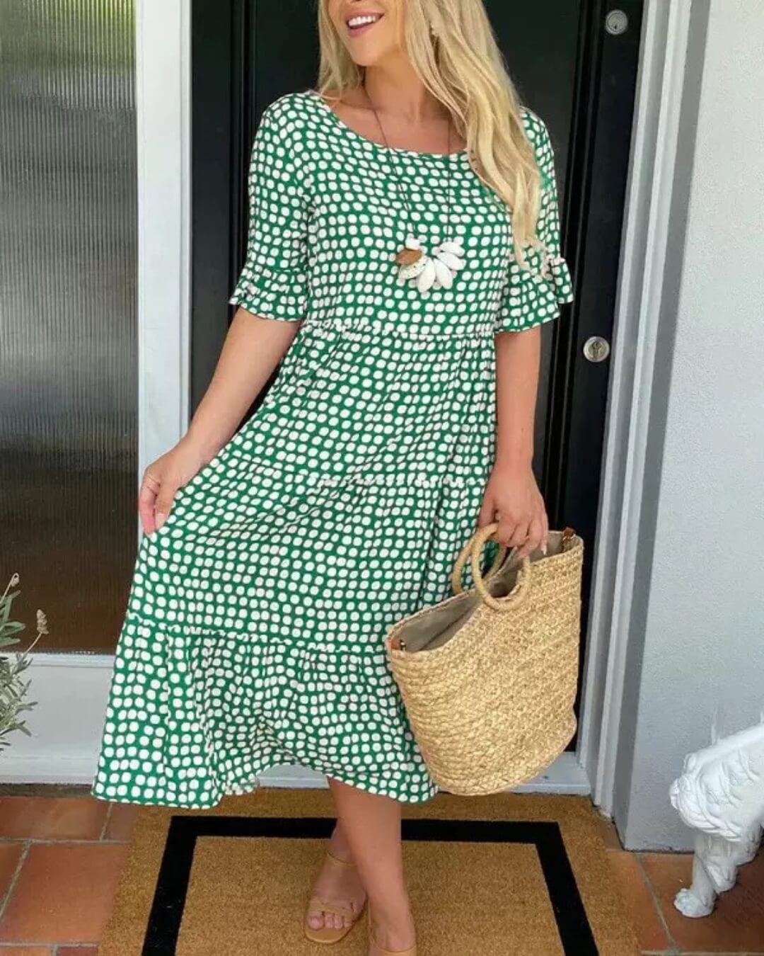 Tiered Polka Dot Dress
