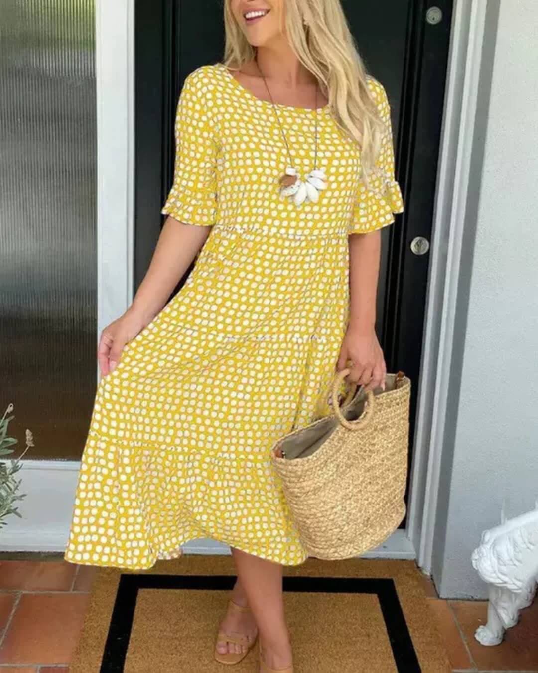 Tiered Polka Dot Dress